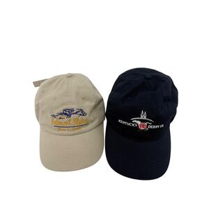 All Pro Kentucky Derby Belmont Stakes Hat Bundle‎ OS Cotton Navy Tan 2005 Preppy